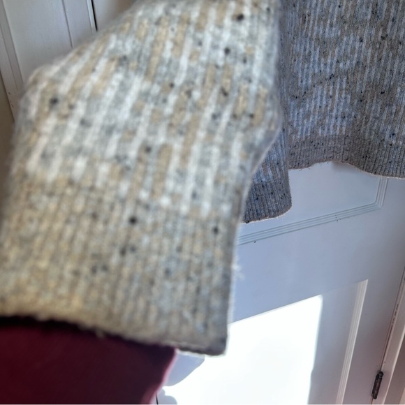 John + Jenn Speckled Knit Oversized 1/4 Zip Funnel Neck Sweater, Cozy, Apres Ski - Picture 6 of 9